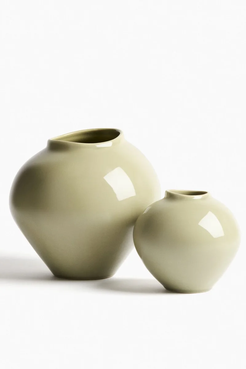 H&M Large irregular stoneware vase