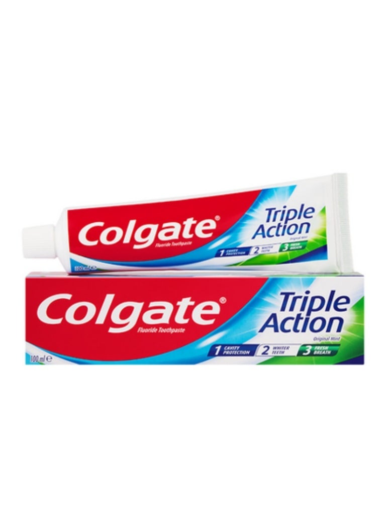 Colgate Triple Action Original Mint Toothpaste 100ml - Image 1