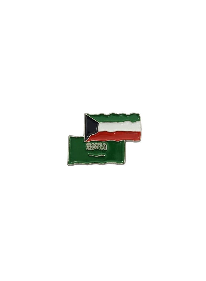 Acnor UAE & Saudi Arabia Flag Lapel Pin – National Friendship Enamel Sticker for Clothing,Mobile,Laptop & Accessories - Image 1
