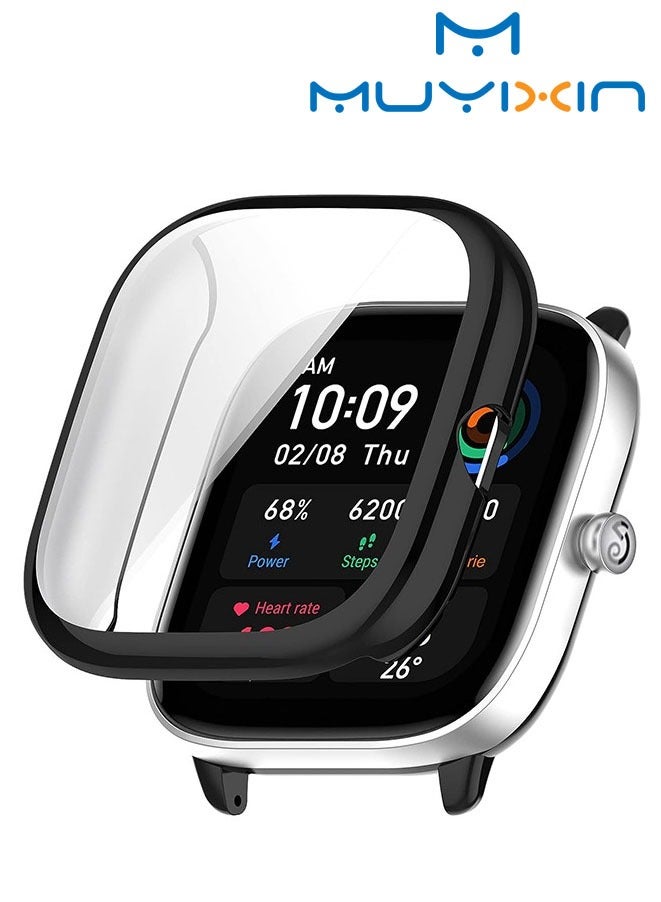 Muyixin غطاء حماية شاشة TPU لساعة Amazfit GTS 4 Mini شامل مضاد للسقوط ومطلي بالكهرباء - Image 1