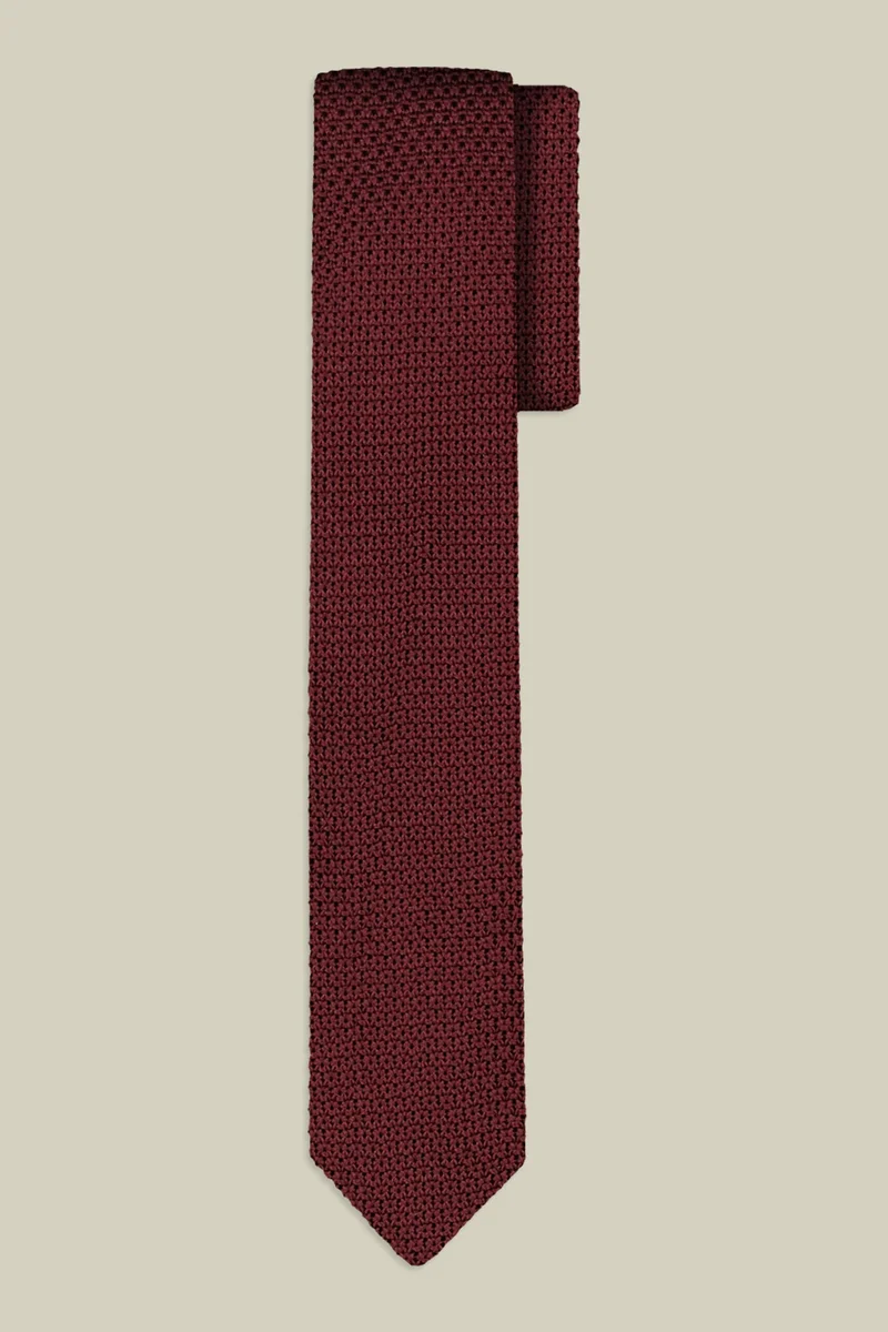 Doppelganger Plain men's tie - Bordeaux