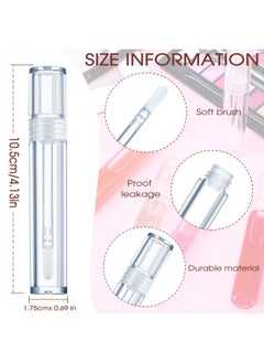 Patelai Patelai 30 Pieces Empty Lip Gloss Tubes 5 ml Transparent Lip Gloss Containers Clear Refillable Lipstick Container Lip Balm Bottles Eyelash Growth Liquid Tube Cosmetic Container with Rubber Stoppers  - Image 2