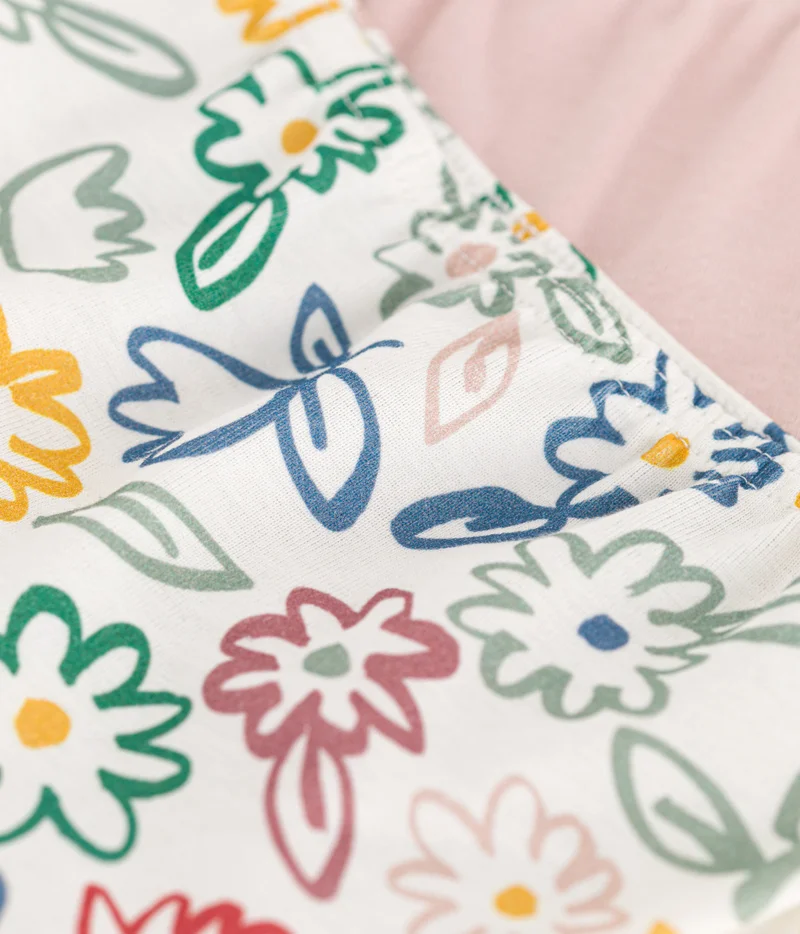 Petit Bateau Children's cotton floral-patterned shorties - 2-pack