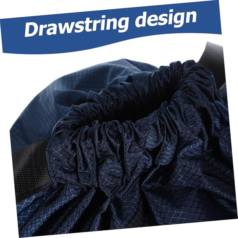 حقيبة ظهر كبيرة سعة كبيرة باللون الأزرق الداكن مع سحب للرياضة والتخييم وصالة الألعاب الرياضية والمشي لمسافات طويلة والشاطئ - Image 3