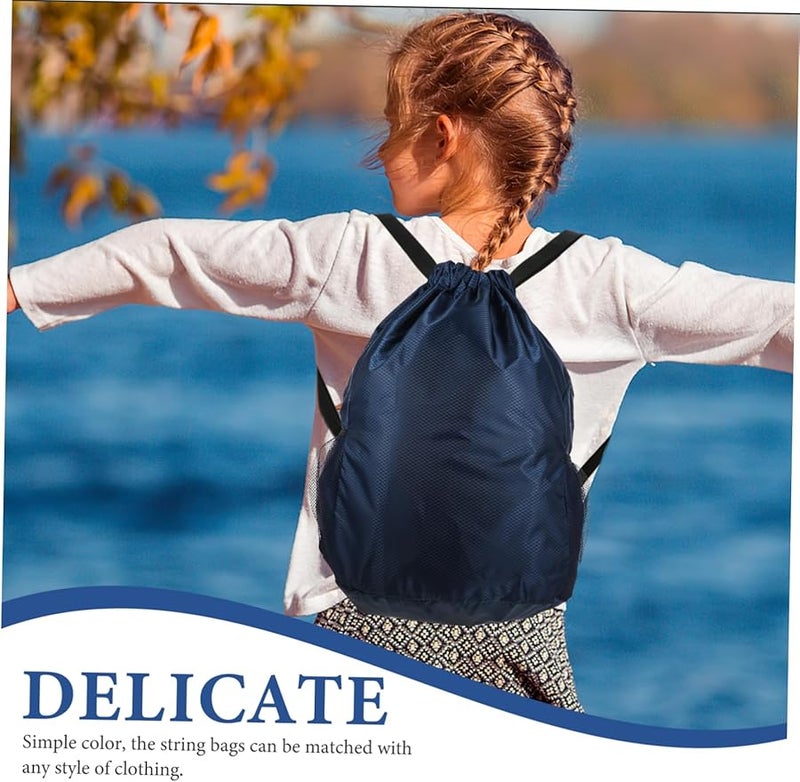 حقيبة ظهر كبيرة سعة كبيرة باللون الأزرق الداكن مع سحب للرياضة والتخييم وصالة الألعاب الرياضية والمشي لمسافات طويلة والشاطئ - Image 4