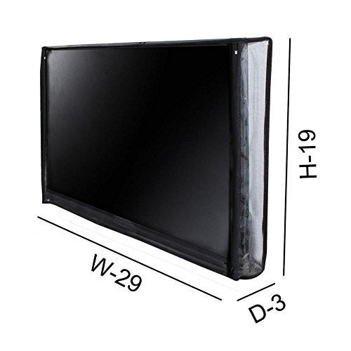 Lithara Waterproof PVC LED/LCD Television Cover for Sony 32 Inches | Stainless Steel Zip Lock | Dimensions (LXWXH) : 29x19x3 | (Transparent) - Image 2
