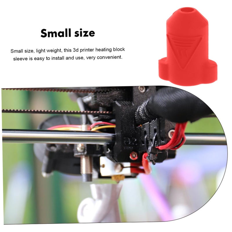 Red 3D Printer Heating Block Sleeves Cover Socks 4pcs Set - Image 5