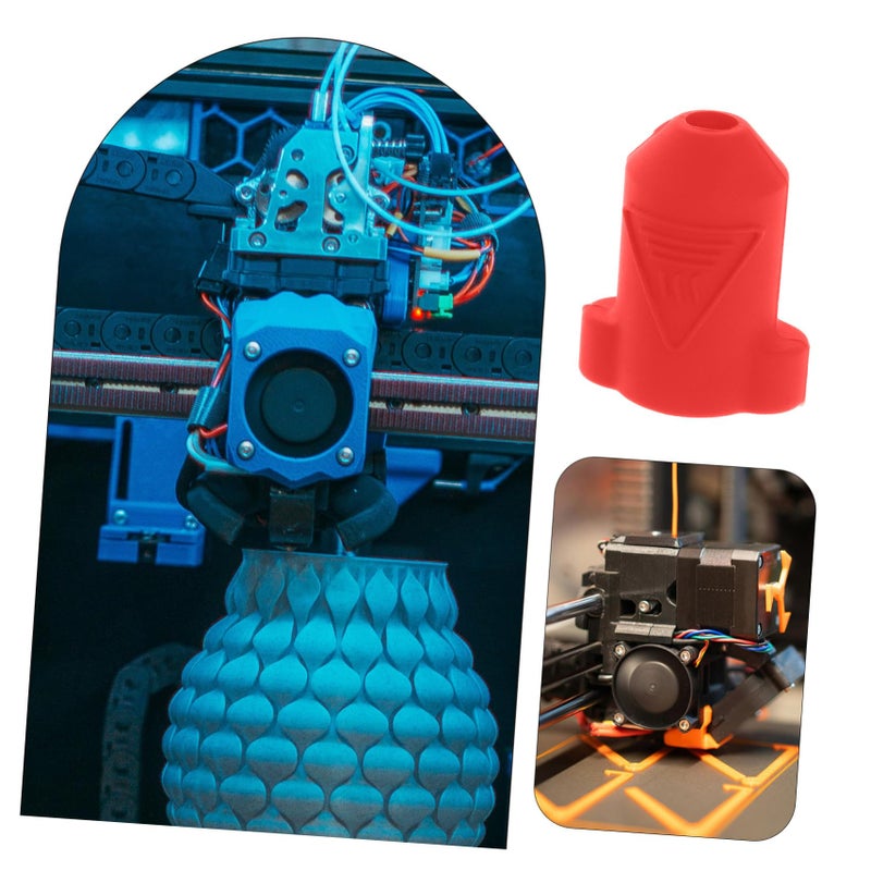 Red 3D Printer Heating Block Sleeves Cover Socks 4pcs Set - Image 4