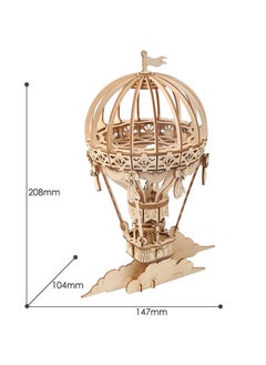 Robotime Rolife Hot Air Balloon 3D Wooden Puzzle TG406, 3D Wooden Puzzles for Adults/Teens, Creative Home Decor, Unique Gift for Craft Hobby Adults/Teens  - Image 3