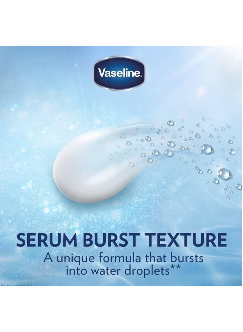 فازلين لوشن فازلين هيلثي برايت جلوتا-هيا سيروم برست، لإشراقة ندية (عبوة من 3 قطع، 330 مل) - جلوتا جلو متطور + هيالورون مع نياسيناميد لبشرة مشرقة ومتألقة - أقوى 10 مرات من فيتامين سي - Image 4