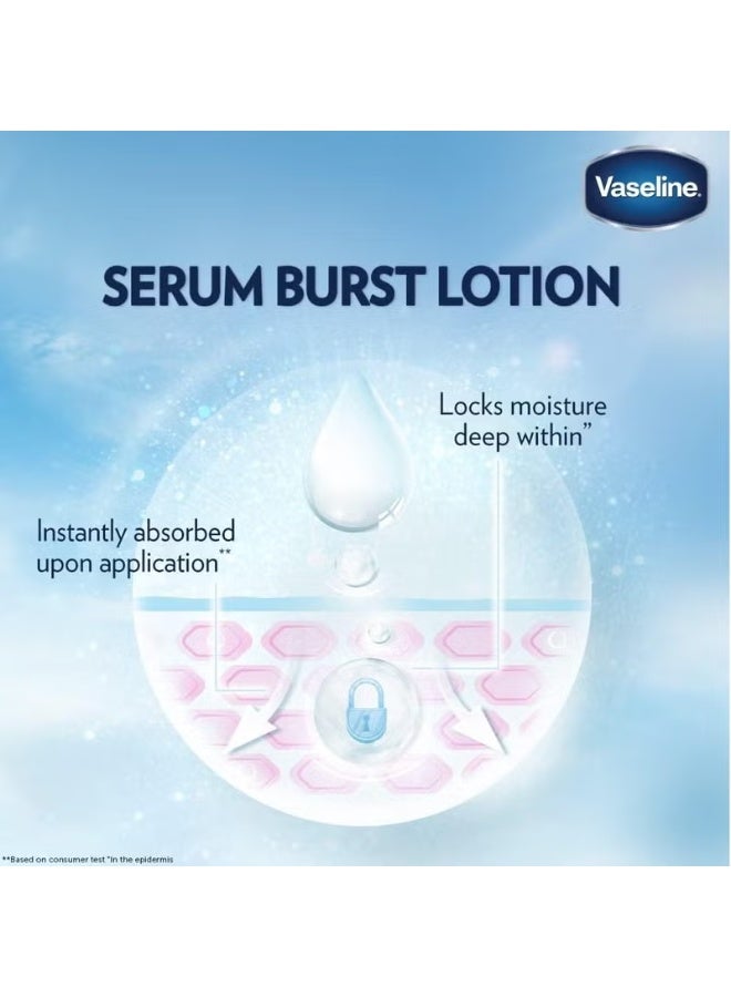 فازلين لوشن فازلين هيلثي برايت جلوتا-هيا سيروم برست، لإشراقة ندية (عبوة من 3 قطع، 330 مل) - جلوتا جلو متطور + هيالورون مع نياسيناميد لبشرة مشرقة ومتألقة - أقوى 10 مرات من فيتامين سي - Image 5