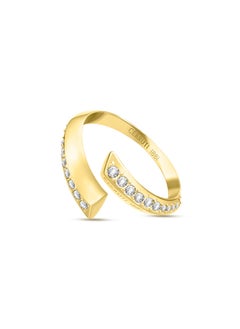 CERRUTI 1881 Alessia Gold Plated Stainless Steel Swirl Ring for Women 52 MM  - Image 1