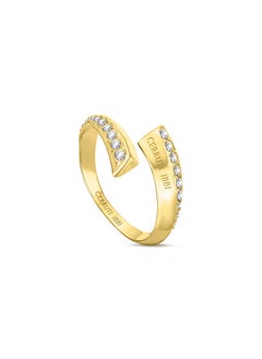 CERRUTI 1881 Alessia Gold Plated Stainless Steel Swirl Ring for Women 52 MM  - Image 3