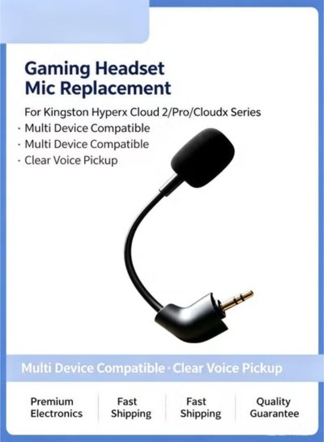 مناسب لسلسلة Kingston HyperX Cloud 2/Pro/CloudX - سماعة ألعاب متعددة الأجهزة مع ميكروفون بديل - Image 1