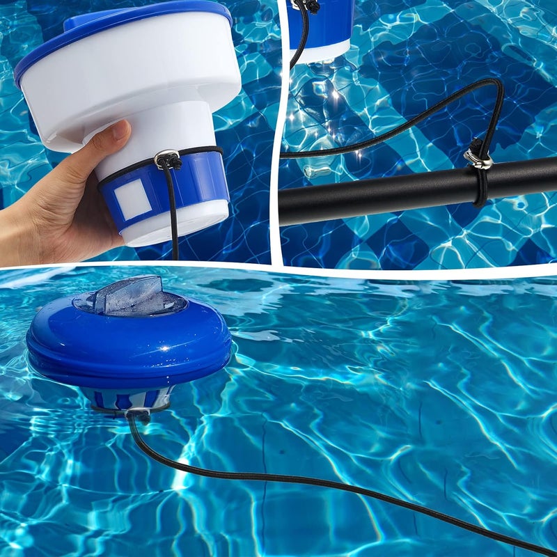 Woanger 12Piece Pool Chlorine Dispenser Float Tether Leash  Black Float Leash for Protecting from Collision - Image 4