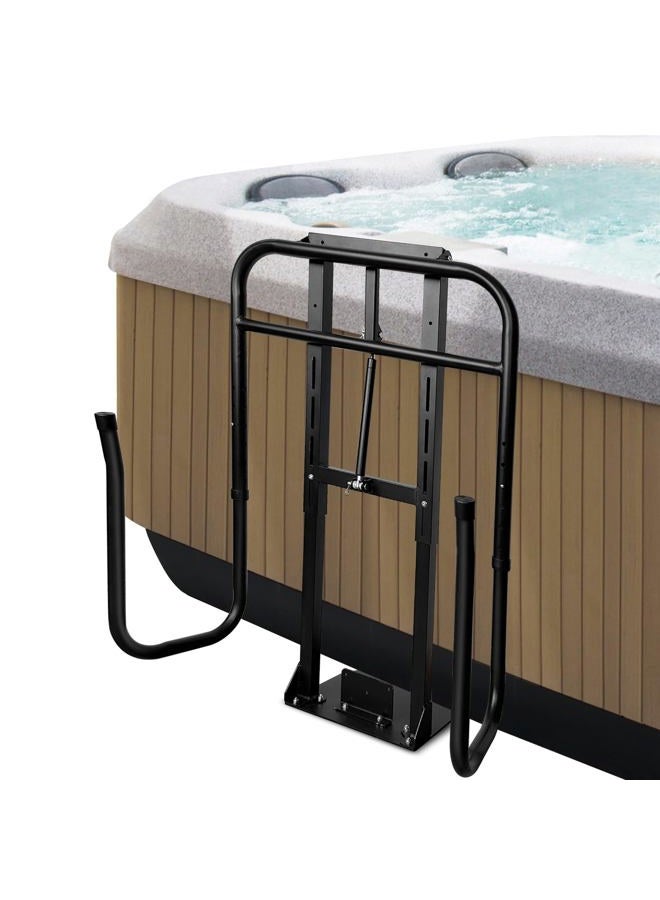 Tocretoare Hot Tub Cover Lift, Spa Cover Lifts Heavy Duty Cover Hydraulic Lifter Universal Assist Hot Tub Cover Lifter Removal System Reinforced Brackets Easy Assemble Fits Various Spas & Hot Tubs - Image 1