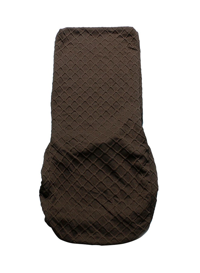 Stretchable Dining Chair Slipcover Coffee 12X1X12centimeter - Image 1