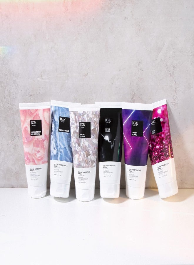 أي جي كي تونر ومُلوّن للشعر من IGK | لون ذهبي وردي شبه دائم | نباتي وخالٍ من القسوة | ميلك شيك الفراولة - Image 2