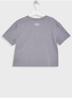 UNDER ARMOUR Girls' Crop Sportstyle Logo Short Sleeve T-shirt  - Image 2