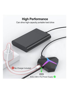KASTWAVE USB Hub 3.0, 4 Port USB Hub Splitter, Multi Extra USB Port Extender Adapter Charging & High Speed Data Transfer, Portable USB Adapter Mini Multiport Expander, for Laptop PC MacBook Mouse Keyborad HDD  - Image 4