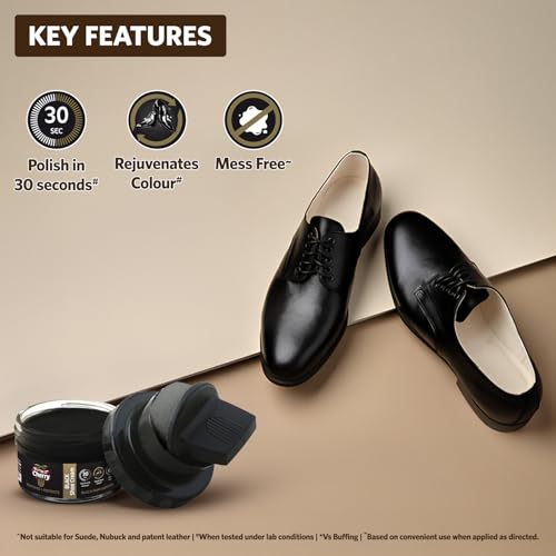 Cherry Blossom Shoe Cream with Built-in Applicator | Premium Leather Care | Rejuvenates Faded Color | Polishes In 30 Secs | 10X More Shine| Mess Free (Black, 48 gm) - Image 3