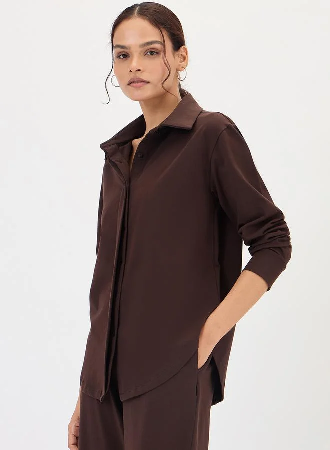 فيميلا بلوزة كاجوال بأكمام طويلة