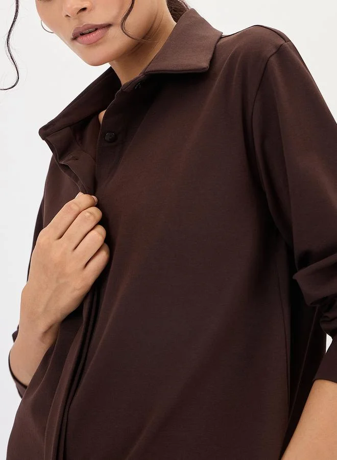 Femmella  Brown Long Sleeve Shirt for Women | Best Price UAE