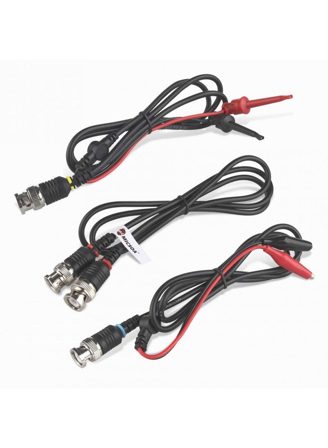 Micsoa Micsoa BNC Test Leads Set, Oscilloscope Probes BNC to Alligator Clips, BNC to Mini Test Clips, BNC to BNC Cable Leads 3 Pack  - Image 3