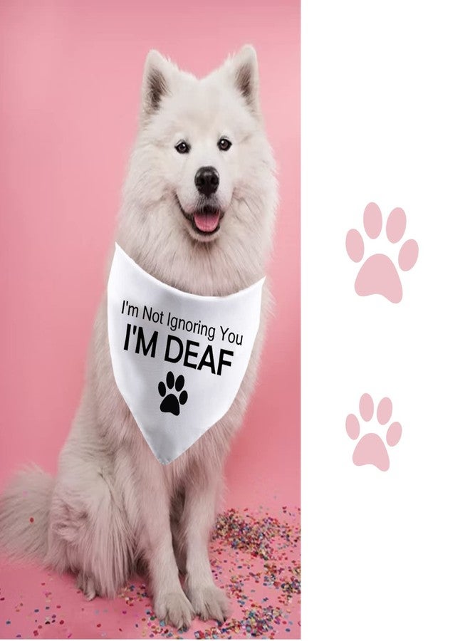 JXGZSO 1 Piece I'm Not Ignoring You I'm Deaf Dog Bandana Handkerchief Scarf Tie On Special Needs Dog (I'm Deaf Dog) - Image 5