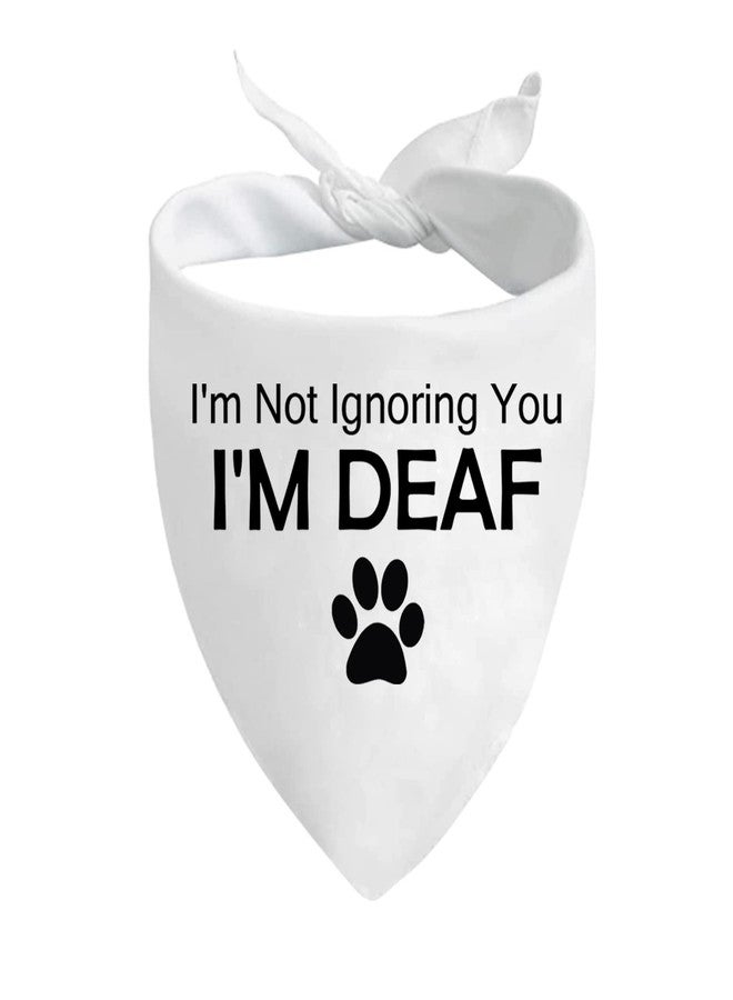 JXGZSO 1 Piece I'm Not Ignoring You I'm Deaf Dog Bandana Handkerchief Scarf Tie On Special Needs Dog (I'm Deaf Dog) - Image 1