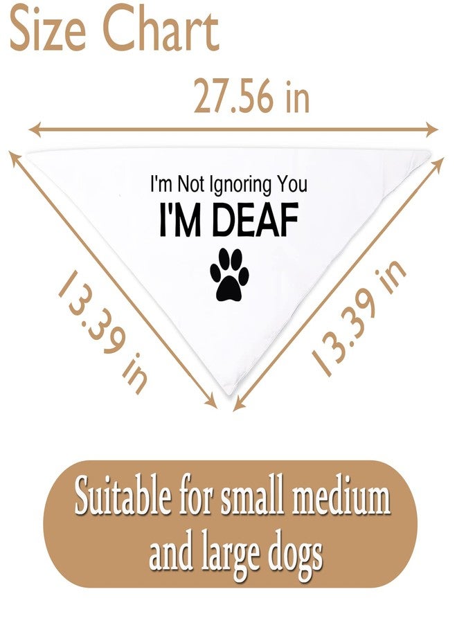 JXGZSO 1 Piece I'm Not Ignoring You I'm Deaf Dog Bandana Handkerchief Scarf Tie On Special Needs Dog (I'm Deaf Dog) - Image 3