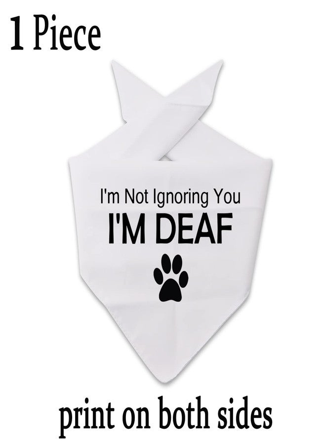 JXGZSO 1 Piece I'm Not Ignoring You I'm Deaf Dog Bandana Handkerchief Scarf Tie On Special Needs Dog (I'm Deaf Dog) - Image 2