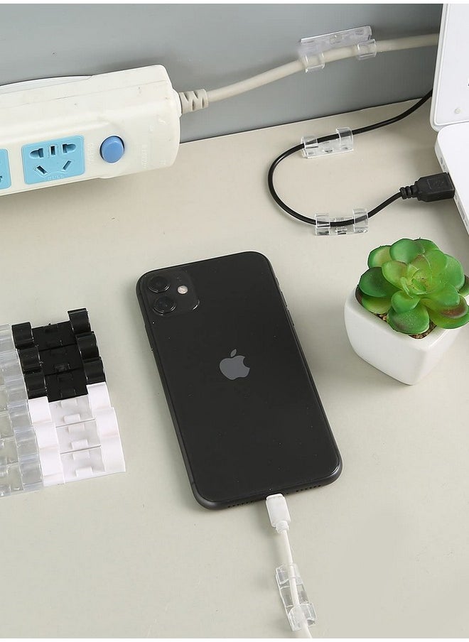 wolpin Wolpin Pack of 20 Pcs Cable Clips with Strong Self-Adhesive Wire Holder for Car, Office and Home Wire Organizer Accessories Office, Laptop, Computer (Transparent)  - Image 3