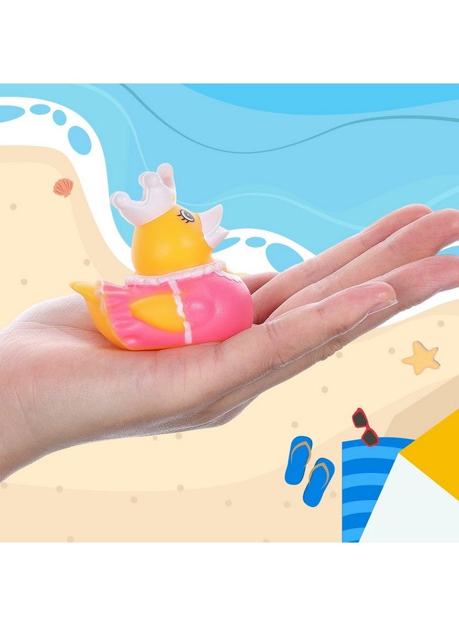 Prudiut 30 Pcs Rubber Ducks Assorted Plastic Rubber Ducks for Cruise Ducks Ducking Bath Toys Ducks Party Favors Beach Pool Activity Cruise Ships Hiding for Kids Teens - Image 4