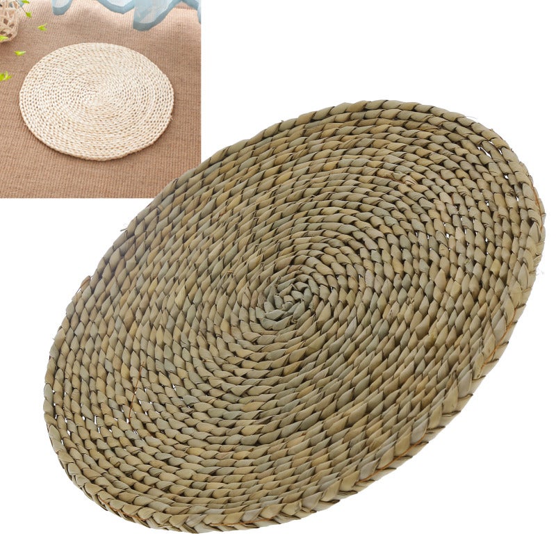 Zen Cushion: Handcrafted Natural Cattail - Breathable Versatile Design Floor Cushion for Zen Meditation Yoga Sessions Tea Ceremony Spaces Home Decor - Image 4
