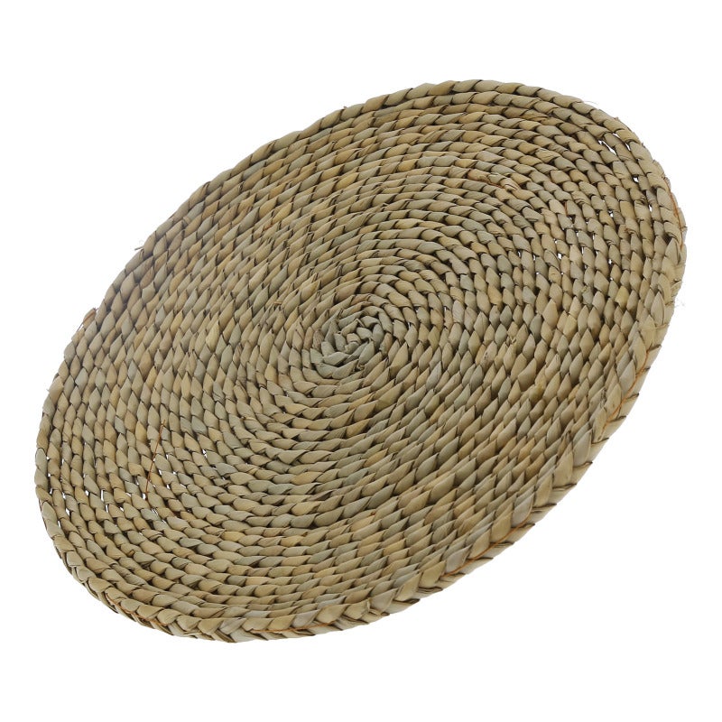 Zen Cushion: Handcrafted Natural Cattail - Breathable Versatile Design Floor Cushion for Zen Meditation Yoga Sessions Tea Ceremony Spaces Home Decor - Image 1