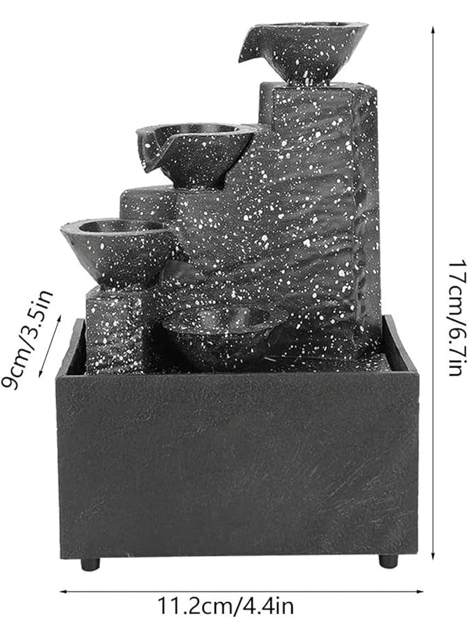 erorex Tabletop Fountain Usb Creative Small Water Fountain Desktop Ornament Fl Ornaments Landscape Decorations Craft Gift Zen Meditation Fountain Crafts Table Decoration For Home Office - Image 5