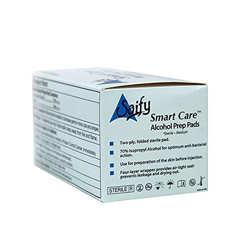 SMARTCARE Smart Care Two Ply Folded Antiseptic Sterile Swabs - Medium Size (100 Individual Pads) for Premium Wound and Skin Care - Image 3