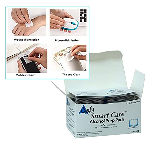 SMARTCARE Smart Care Two Ply Folded Antiseptic Sterile Swabs - Medium Size (100 Individual Pads) for Premium Wound and Skin Care - Image 4