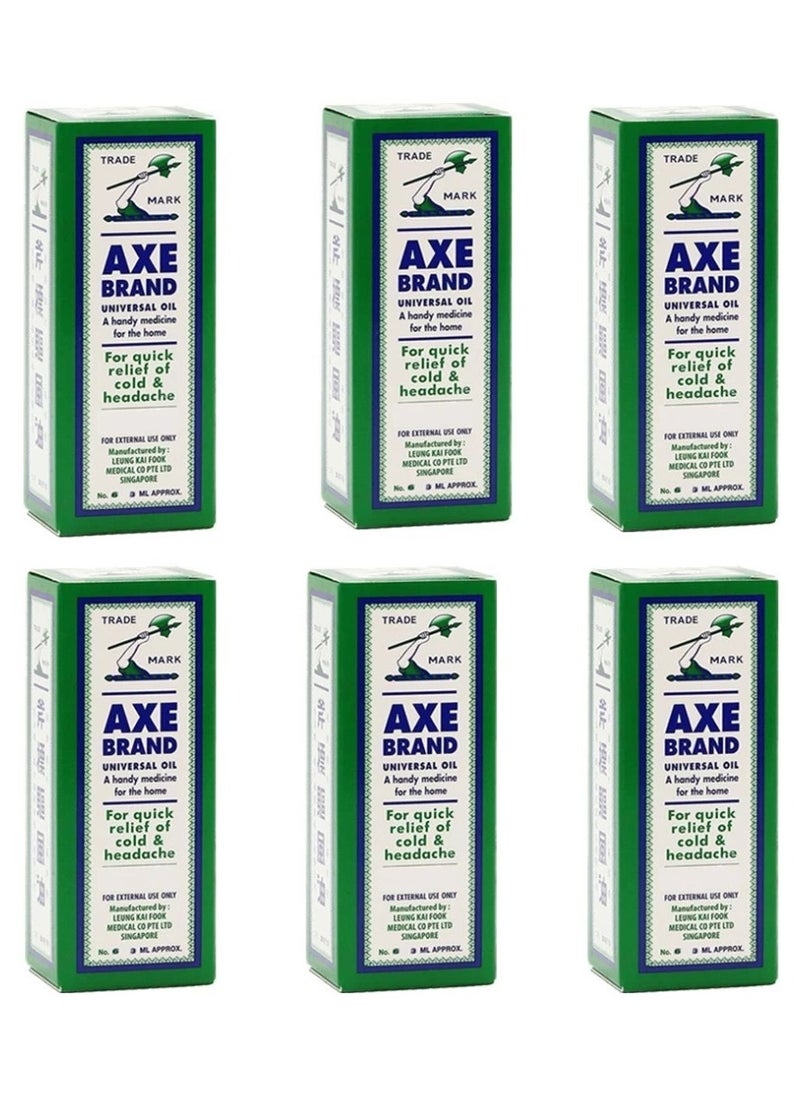 Axe Universal Oil For Cold And Headache 3ml (Pack of 6)  - Image 1