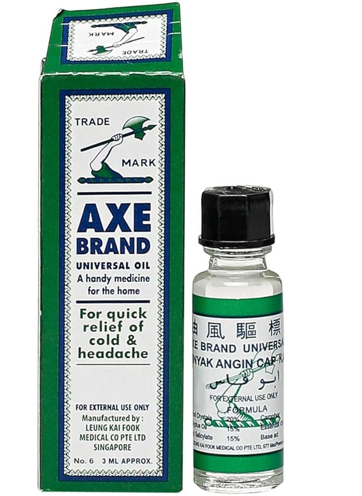 Axe Universal Oil For Cold And Headache 3ml (Pack of 6)  - Image 3