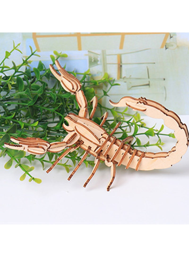 15CM 3D Wooden Insect Jigsaw Puzzle Scorpion Animal Skeleton Assembly Model Jigsaw Puzzle DIY Crafts Gift For Kids And Adults Teens Boys Girls - Image 3