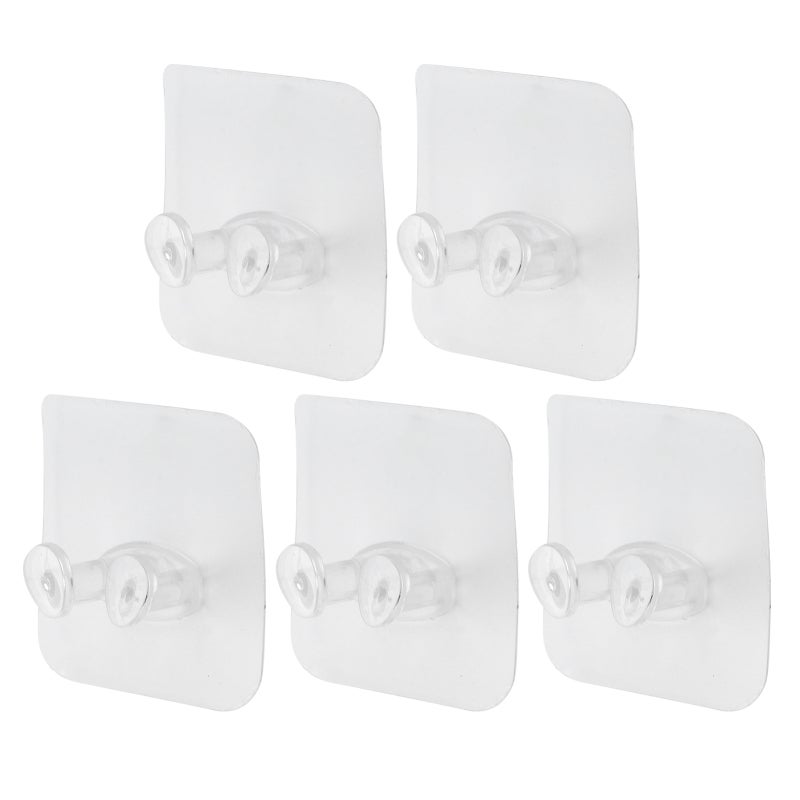 Self Adhesive Wall Hooks 1 Pack Multi-Purpose Design - No Wall Damage Easy Install Space Saving Bathroom Organizer for Shower Bathroom Kitchen And Room Organization - Image 2