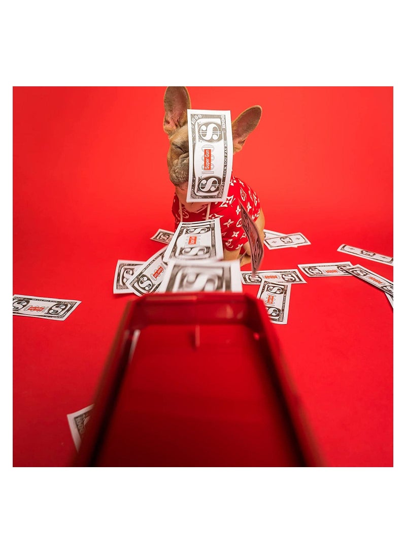 erorex Red Money Gun Shooter, Toy Guns That Look Real, Prop Gun Cash Cannon for Game Movies Party Supplies - Image 4