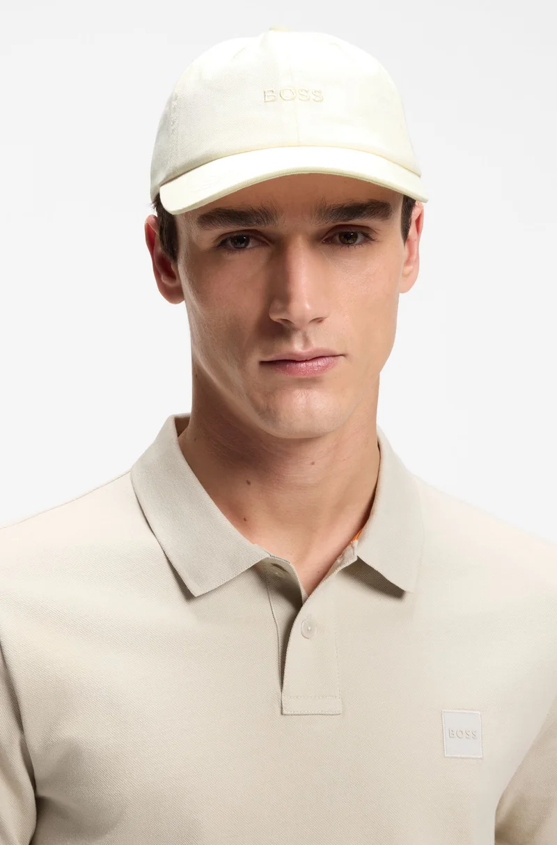 BOSS Natural Cotton-twill cap with embroidered logo for Men | Best Price UAE