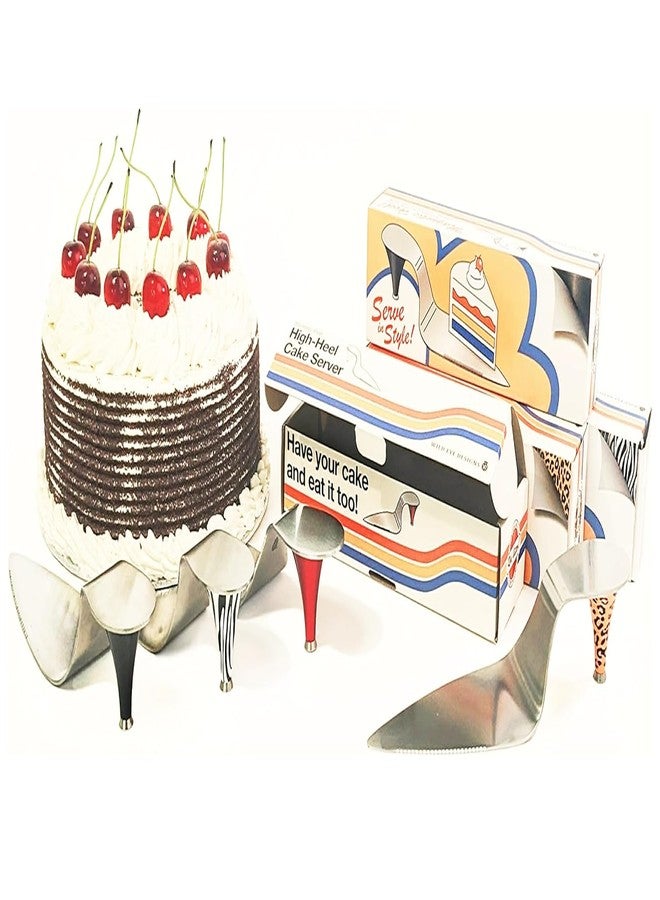 Wild Eye Designs HIGH HEEL STAINLESS STEEL CAKE SERVER WITH DETACHABLE HEEL AND HANDLE, BLACK - FASHIONABLE AND ELEGANT, COMES WITH A DECORATIVE GIFTABLE BOX - Image 4