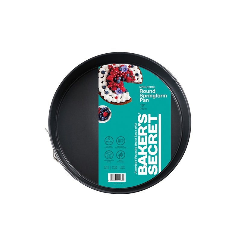 Baker's Secret Baker’s Secret Essential Line 26cm Springform Pan – Non‑Stick Bakeware for Effortless Cake Baking & Easy Release - Image 2