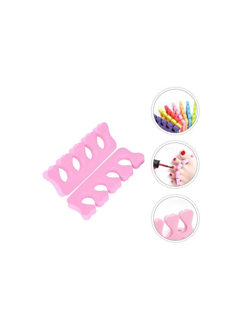 100 Pairs Toe Separators Pedicure Disposable Sponge Toe Spacers Toenail Dividers Toe Stretchers for Nail Polish Application Random Color