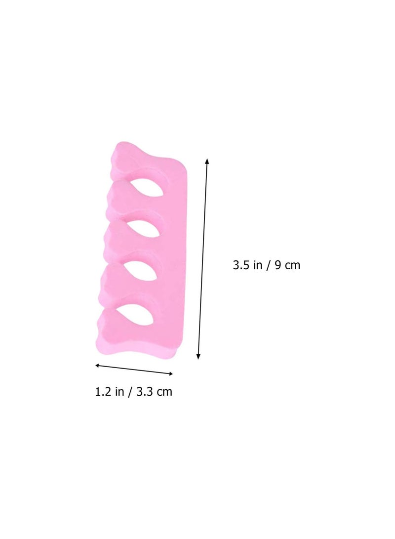 100 Pairs Toe Separators Pedicure Disposable Sponge Toe Spacers Toenail Dividers Toe Stretchers for Nail Polish Application Random Color