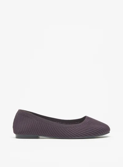 Flora Bella By Shoexpress Women Textured Slip-On Round Toe Ballerina Shoes